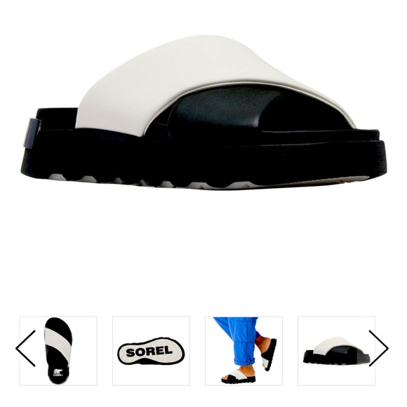 Sorel Shoes - Sorel Women's Viibe Crisscross Slide - Black / Sea Salt